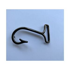 Antique Brass Finish Fish Hook Belt Buckle Fisherman Fishery Fishing